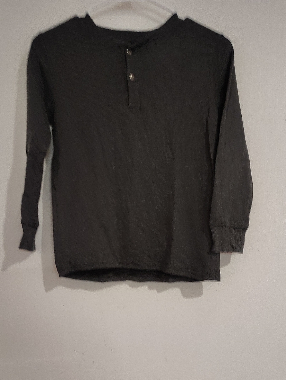 Place Gray Long-Sleeve Henley Tee